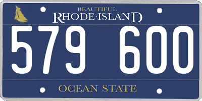 RI license plate 579600