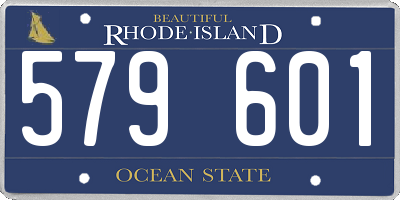RI license plate 579601