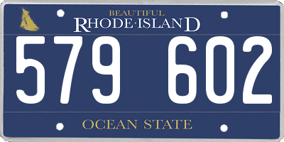 RI license plate 579602