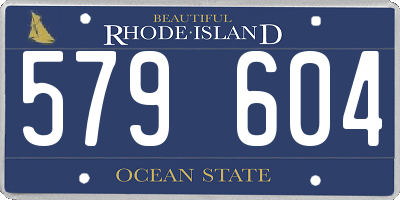 RI license plate 579604