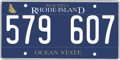 RI license plate 579607