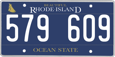 RI license plate 579609