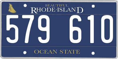 RI license plate 579610