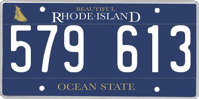 RI license plate 579613