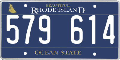 RI license plate 579614