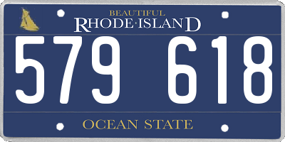 RI license plate 579618