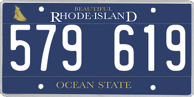 RI license plate 579619