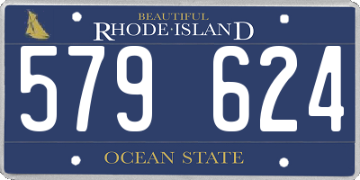 RI license plate 579624