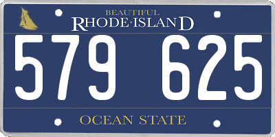 RI license plate 579625