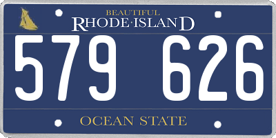 RI license plate 579626