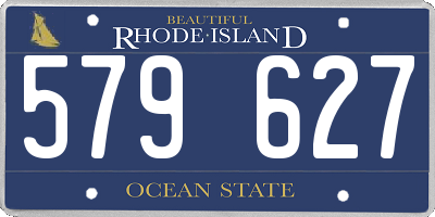 RI license plate 579627