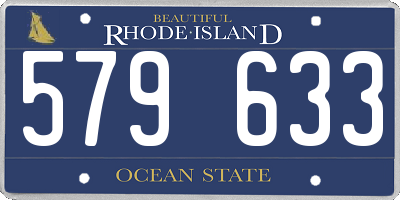 RI license plate 579633