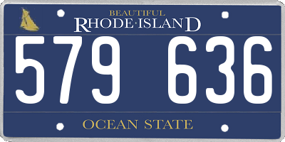 RI license plate 579636