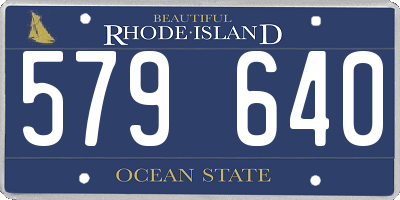 RI license plate 579640