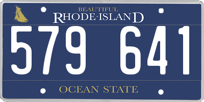 RI license plate 579641