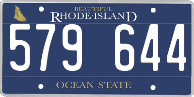 RI license plate 579644