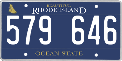 RI license plate 579646