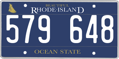 RI license plate 579648