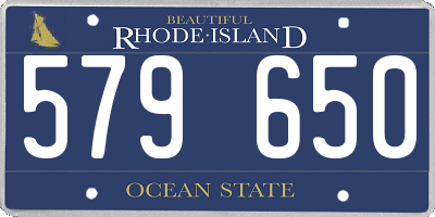 RI license plate 579650