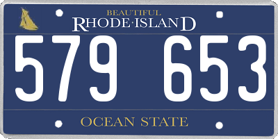 RI license plate 579653