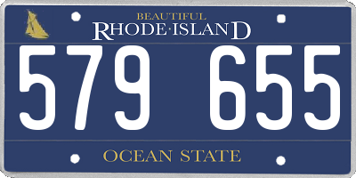 RI license plate 579655