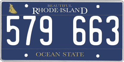 RI license plate 579663