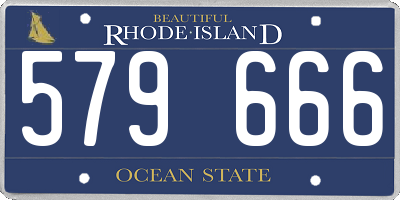 RI license plate 579666