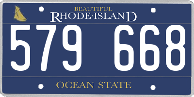 RI license plate 579668