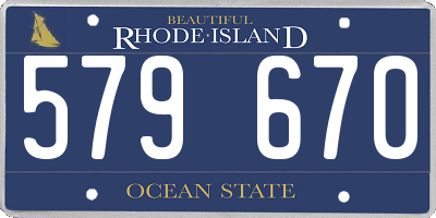RI license plate 579670