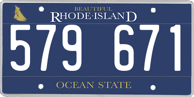RI license plate 579671