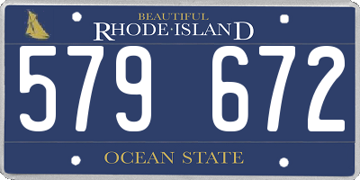 RI license plate 579672