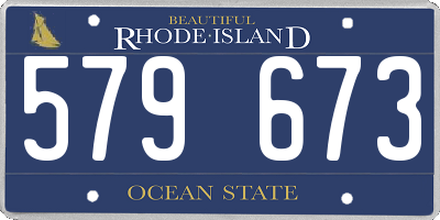 RI license plate 579673