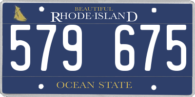 RI license plate 579675