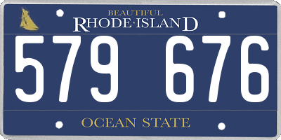 RI license plate 579676