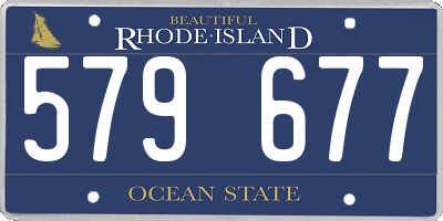 RI license plate 579677