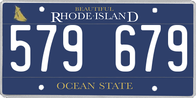 RI license plate 579679