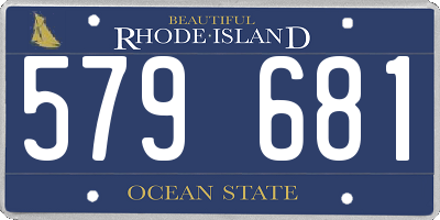 RI license plate 579681