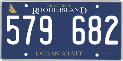 RI license plate 579682