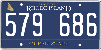RI license plate 579686