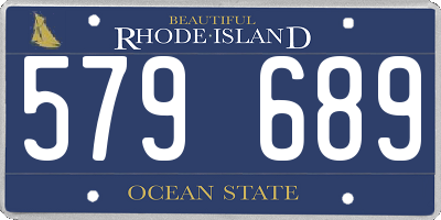 RI license plate 579689