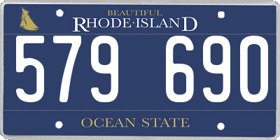 RI license plate 579690