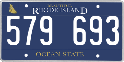 RI license plate 579693