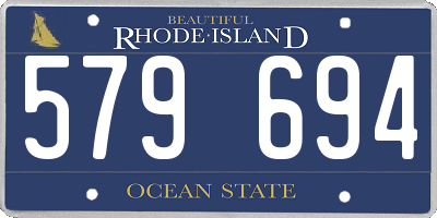 RI license plate 579694