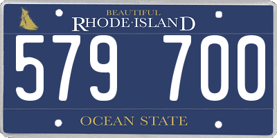 RI license plate 579700