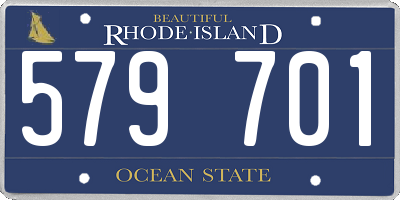 RI license plate 579701