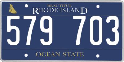 RI license plate 579703