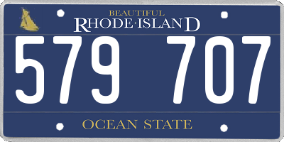 RI license plate 579707