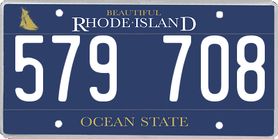 RI license plate 579708