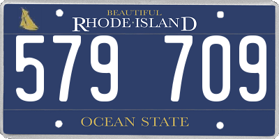 RI license plate 579709