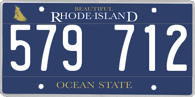 RI license plate 579712